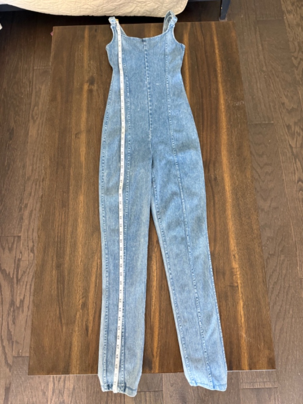 Good American Denim Jumpsuit Fitted Blue One Piece Sleeveless XS - Picture 12 of 15